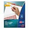 Avery Dennison Label Dividers, w/Color Tabs, 8 Tab, PK25 11424